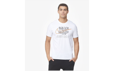Nike Graphic T-Shirt White Black Orange
